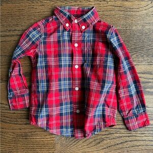 Janie and Jack Tartan Poplin shirt